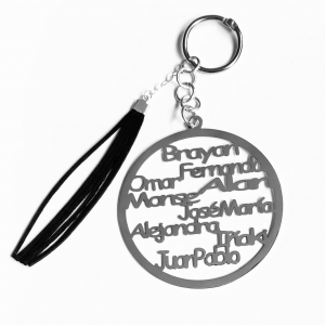 LLAVERO DIJE BOLSA CON NOMBRES