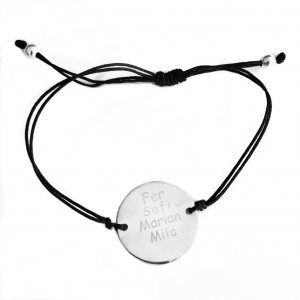 PULSERA PLACA GRABADA CON LISTÓN